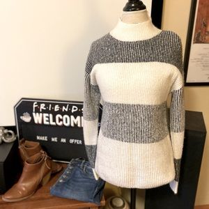 Staccato Colorblock Mock Neck Sweater